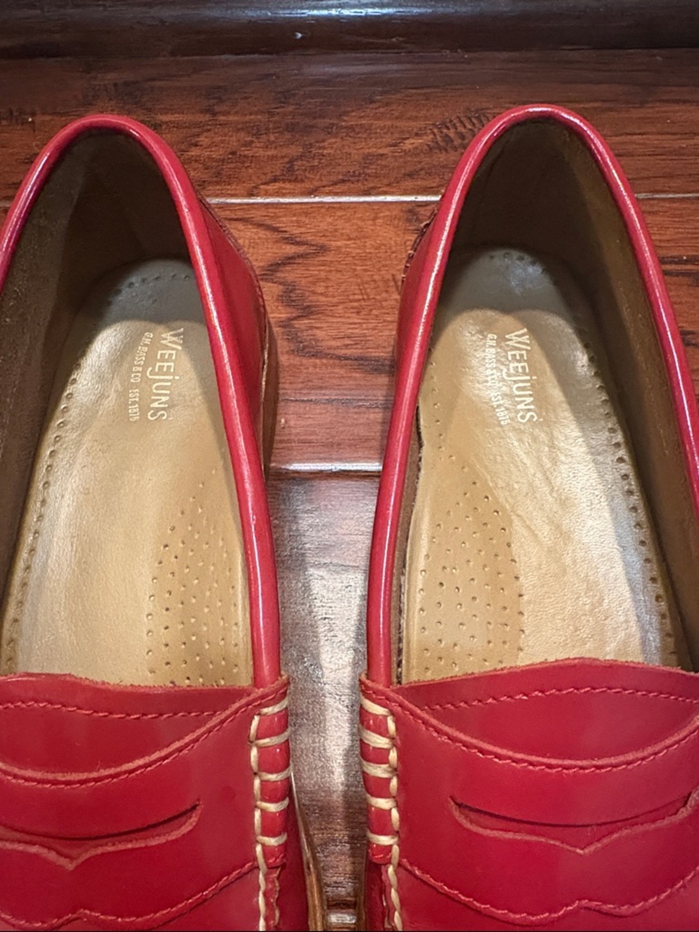 Red Whitney Weejuns Patent Leather Penny Loafer - Picture 4 of 6